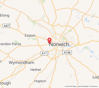 Map of Earlham, EnglandEngland