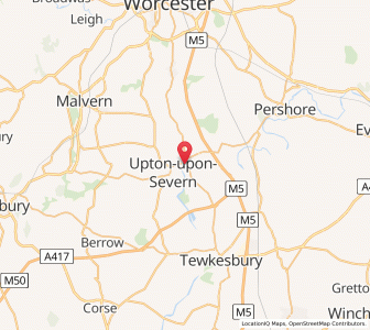 Map of Earls Croome, EnglandEngland