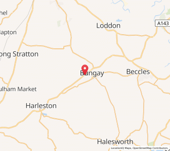 Map of Earsham, EnglandEngland