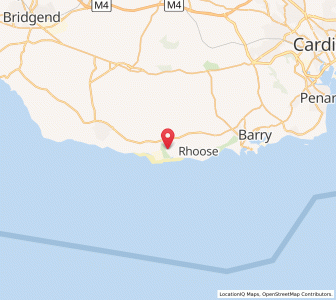 Map of East Aberthaw, WalesWales