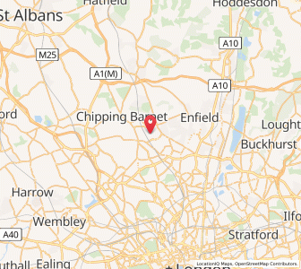 Map of East Barnet, EnglandEngland