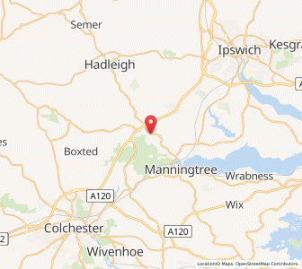 Map of East Bergholt, EnglandEngland