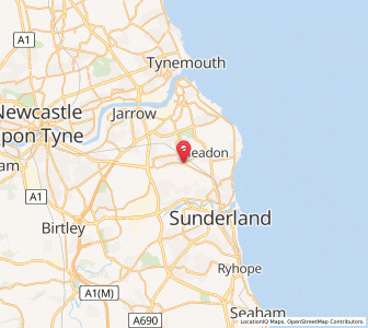 Map of East Boldon, EnglandEngland