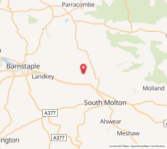 Map of East Buckland, EnglandEngland