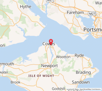Map of East Cowes, EnglandEngland