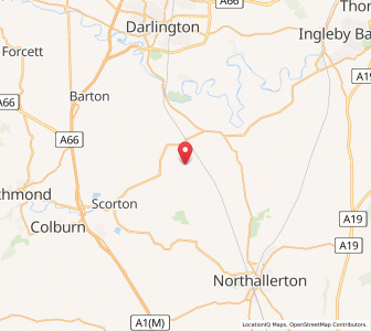 Map of East Cowton, EnglandEngland