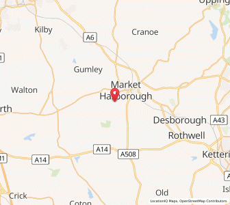 Map of East Farndon, EnglandEngland