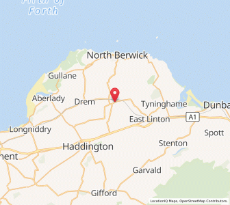 Map of East Fortune, ScotlandScotland