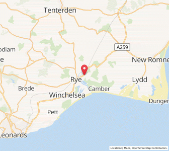 Map of East Guldeford, EnglandEngland
