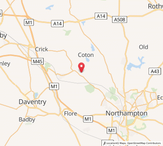 Map of East Haddon, EnglandEngland