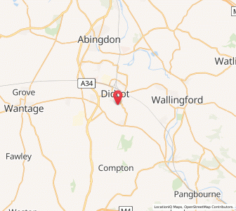 Map of East Hagbourne, EnglandEngland
