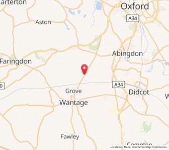 Map of East Hanney, EnglandEngland