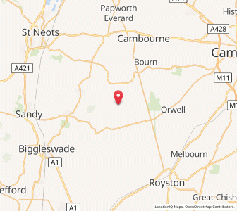 Map of East Hatley, EnglandEngland