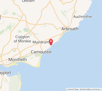 Map of East Haven, ScotlandScotland