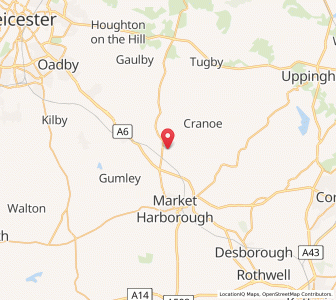 Map of East Langton, EnglandEngland