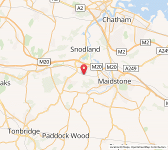 Map of East Malling, EnglandEngland