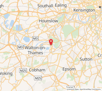 Map of East Molesey, EnglandEngland
