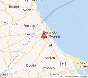 Map of East Ord, EnglandEngland