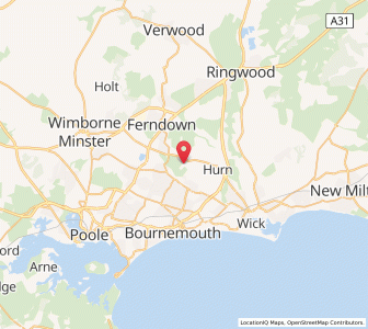 Map of East Parley, EnglandEngland