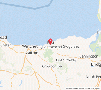Map of East Quantoxhead, EnglandEngland