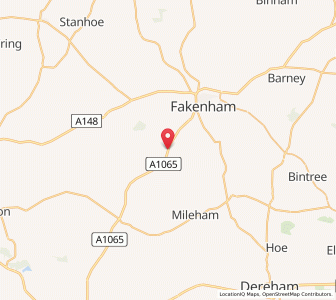 Map of East Raynham, EnglandEngland