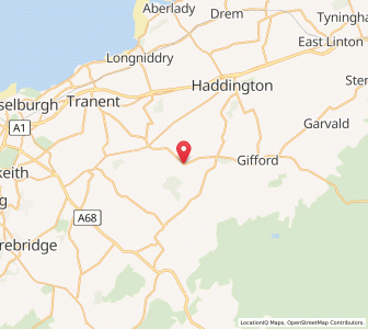 Map of East Saltoun, ScotlandScotland