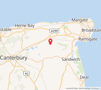 Map of East Stourmouth, EnglandEngland