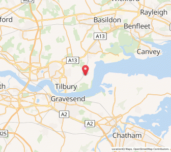 Map of East Tilbury, EnglandEngland