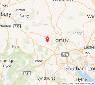Map of East Wellow, EnglandEngland