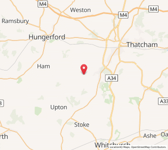 Map of East Woodhay, EnglandEngland