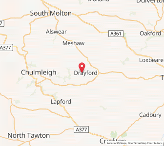 Map of East Worlington, EnglandEngland