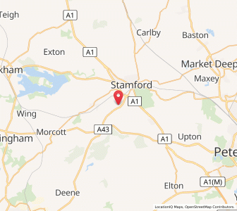 Map of Easton on the Hill, EnglandEngland