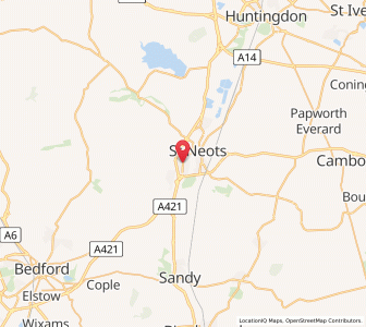 Map of Eaton Socon, EnglandEngland