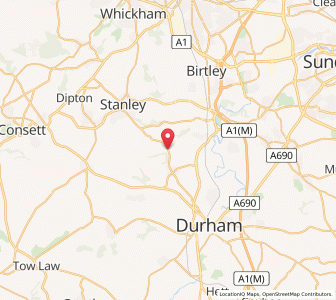 Map of Edmondsley, EnglandEngland