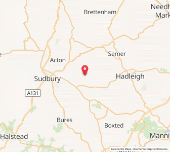 Map of Edwardstone, EnglandEngland