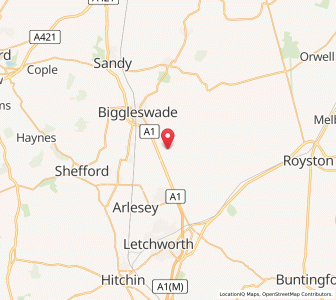Map of Edworth, EnglandEngland