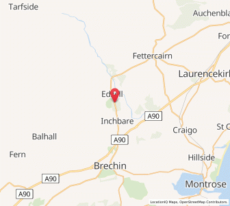Map of Edzell, ScotlandScotland