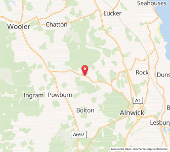 Map of Eglingham, EnglandEngland
