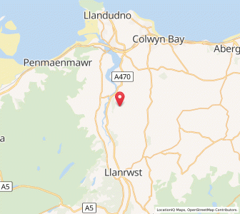 Map of Eglwys-fach, WalesWales
