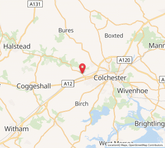 Map of Eight Ash Green, EnglandEngland