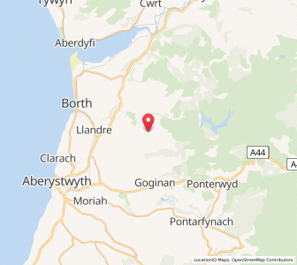 Map of Elerch, WalesWales