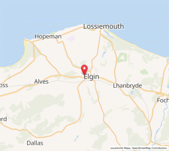 Map of Elgin, ScotlandScotland