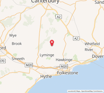 Map of Elham, EnglandEngland