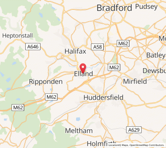 Map of Elland, EnglandEngland
