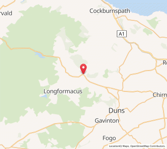 Map of Ellemford, ScotlandScotland