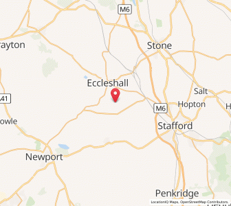 Map of Ellenhall, EnglandEngland