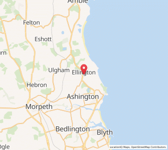 Map of Ellington, EnglandEngland