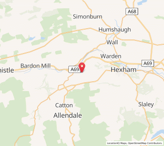 Map of Elrington, EnglandEngland