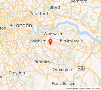 Map of Eltham, EnglandEngland