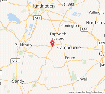 Map of Eltisley, EnglandEngland